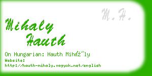 mihaly hauth business card